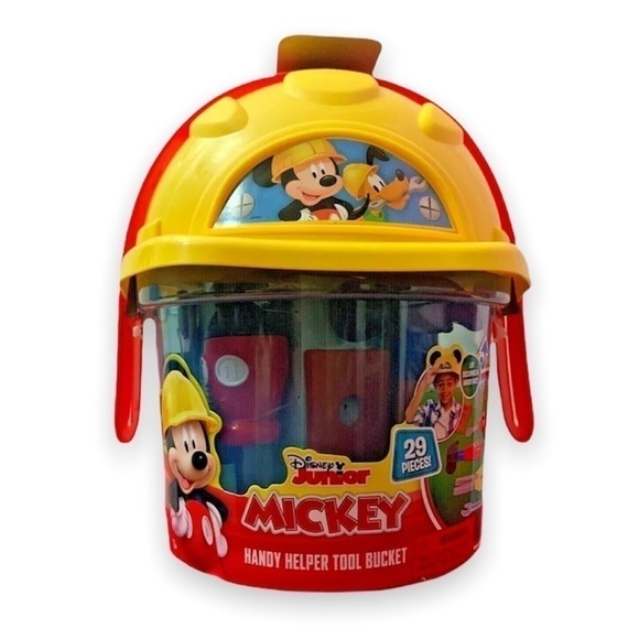 DISNEY Junior Mickey Mouse Handy Helper Tool Bucket Construction Role Play 25 pc - Picture 2 of 3